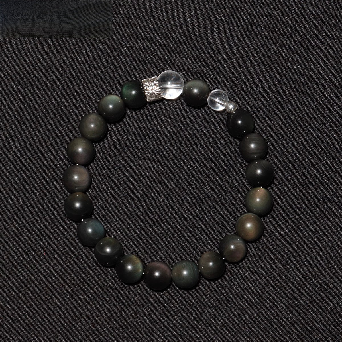 Obsidian Pixiu bracelet in gift box – protection and anxiety relief crystal bracelet